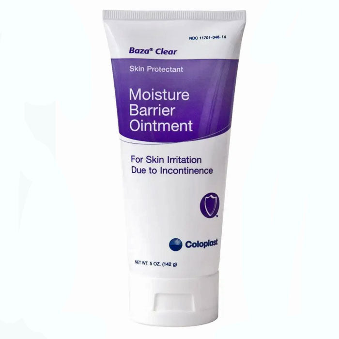 Baza Clear Moisture Barrier Ointment 5 oz by Coloplast: Protective skin care, prevents irritation, enhances healing and hydration.