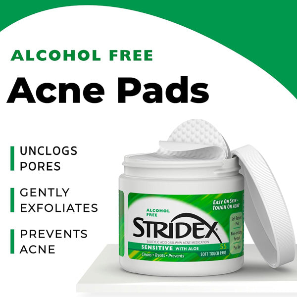 Benefits for Stridex Acne Pads for Sensitive Skin with Aloe Vera