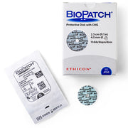 BioPatch Antimicrobial CHG Disk Wound Dressing for Medical Tubes and Catheters ¾” disk w/1.5 mm center hole (1 Each) 1” disk w/4 mm center hole (1 Each) 1” disk with 7 mm center hole (1 Each)
