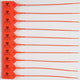 Biohazard Pull-Tight Plastic Zip-Tight Seals, Numbered, Orange