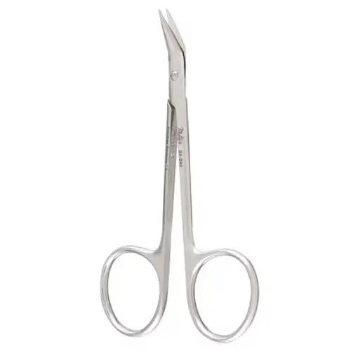 Biro Dermal Naevus Scissors 4" (103mm) Angled on Flat with Sharp Outside Edges