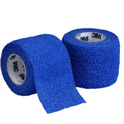 Coban Self-Adherent Wrap, Blue for secure compression, injury support, and effective wound management.
