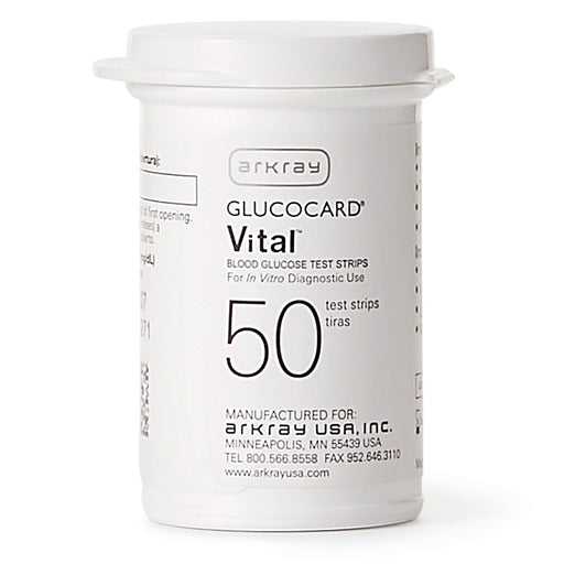 Bottle of Glucocard Vital Blood Glucose Test Strips