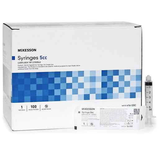 Box of 5 mL Syringe Luer Lock Tip Without Safety