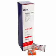 Box of BD 371073 EZ Scrub Brushes 107 Red Color Coded