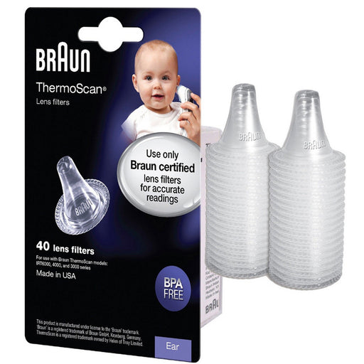 Braun Thermoscan Ear Thermometer Len Filters Probe Covers, 40 Count