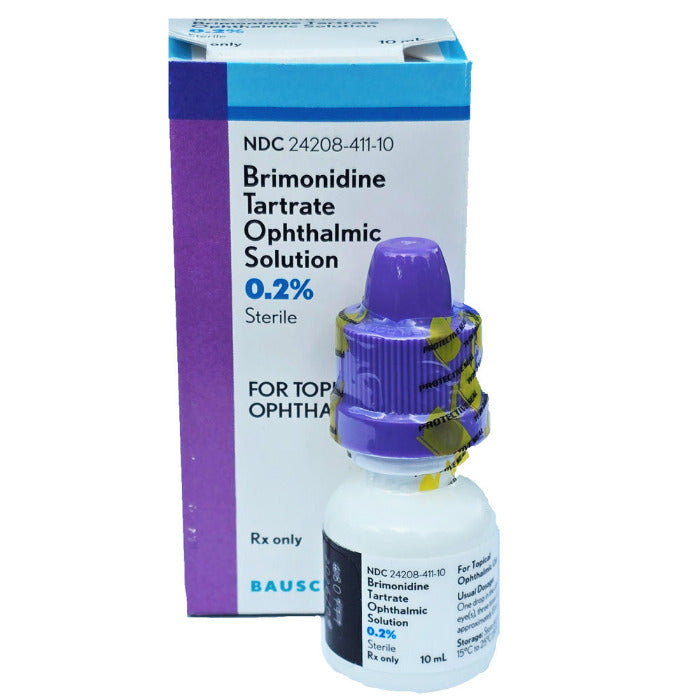 Brimonidine Tartrate Ophthalmic Solution 0.2% Eye Drops, Sterile 10 mL ...