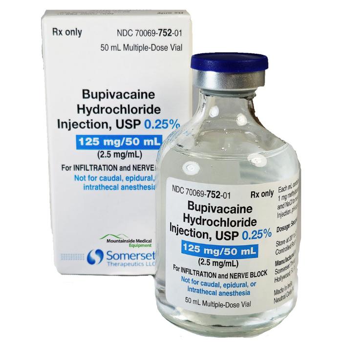 marcaine b12 injections Spinal (bupivacaine hydrochloride 0.75% in dextrose injection) 2 mL x 10 Single-Dose Ampules This medication is injected into the spinal column to numbs the area below the injection site Vitamin B12 Lucy's Laser