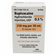 Bupivacaine Hydrochloride Injection 0.5% Single Dose Vial 30 mL Nerve Block, Caudal & Epidural Anesthesia