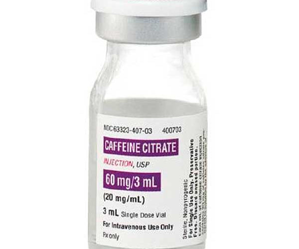 Caffeine Citrate for Injection 60 mg/ 3mL (20 mg/mL) Single-Dose Vial ...