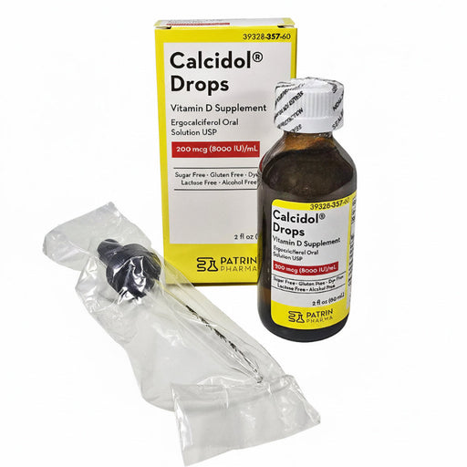 Calcidol Drops Oral Vitamin D Supplement with Dropper