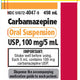 Carbamazepine Oral Suspension USP, 100 mg/5 mL Liquid 450 mL (RX)