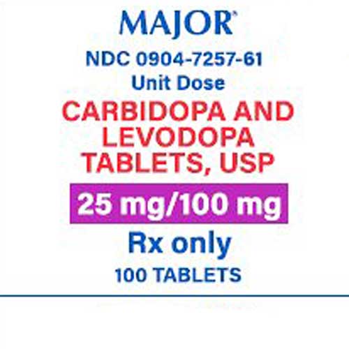 Carbidopa and Levodopa 25 mg/ 100 mg Unit Dose Tablets 