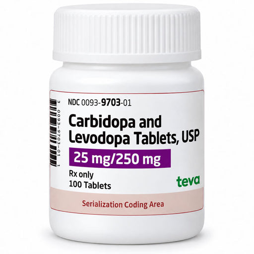 Carbidopa and Levodopa 25 mg/ 100 mg by Teva Pharma