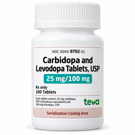 Carbidopa and Levodopa Tablets 25 mg/100 mg, 100 Count 