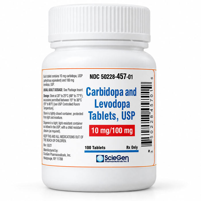Carbidopa and Levodopa Tablets 10 mg/ 100 mg by ScieGen
