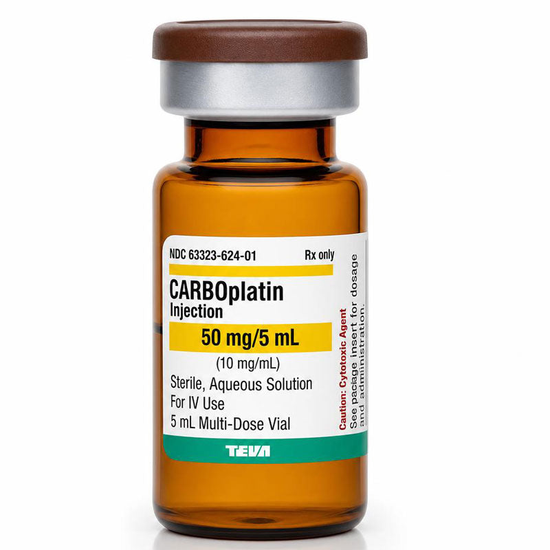 Carboplatin Injection 10 mg/mL, 50 mg Multiple-Dose Amber Vial