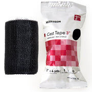 Fiberglass cast tape in black color, 3-inch width, water-activated resin, ideal for immobilizing broken bones, SKU: 115-3A