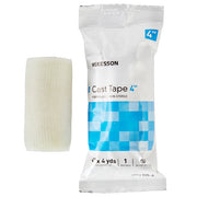 Fiberglass cast tape in white with water-activated resin, 4-inch width, 12-foot length, ideal for orthopedic fracture casting, SKU: 115-4