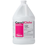 White gallon-sized Cavicide surface disinfectant container with pink and black label, used for infection control and sterilization, SKU: 13-1000