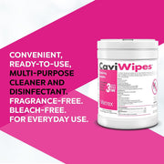 Caviwipes Surface Disinfectant Wipes, Alcohol Based Premoistened Towelettes, 160 Count for infection control.