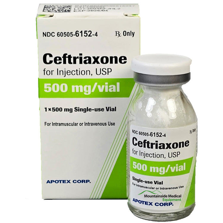 Ceftriaxone Injection 500 mg Vial 10 mL by Apotex — Mountainside Medical