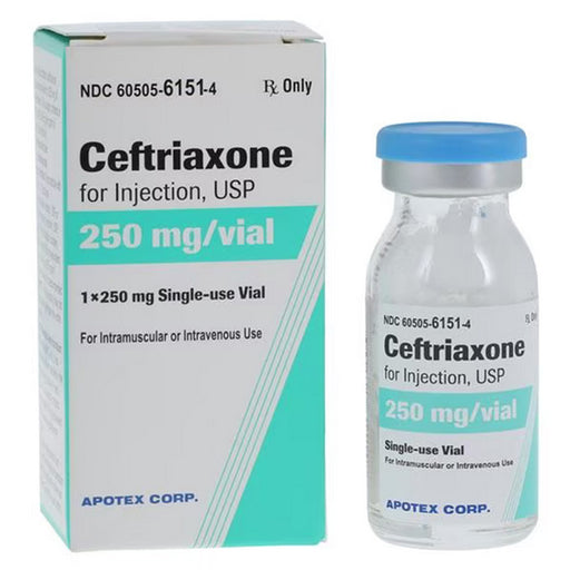 Ceftriaxone Sodium for Injection 250 mg Single Dose Vial by Apotex  