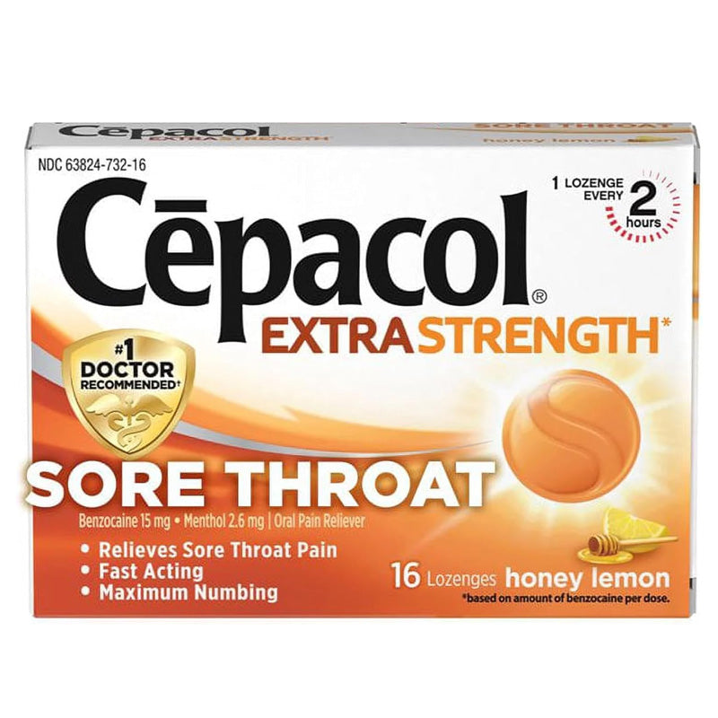 Cepacol Honey Lemon Lozenges 16 Ct | Extra Strength Relief