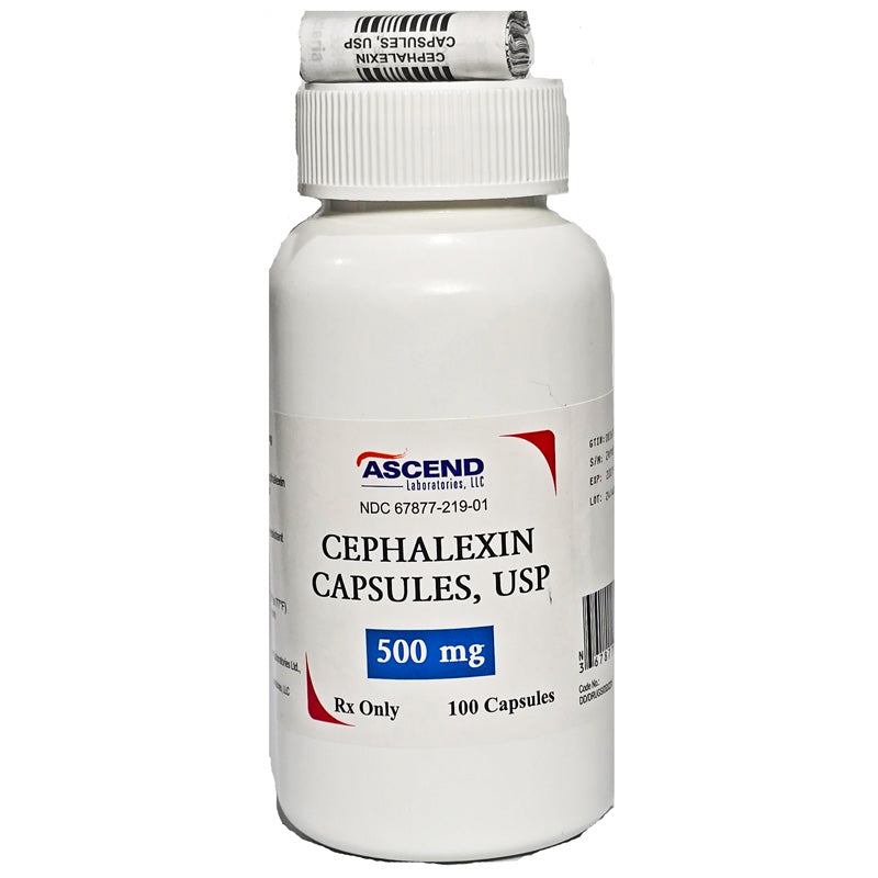 Cephalexin Capsules 500 mg Antibiotic Medicine by Ascend