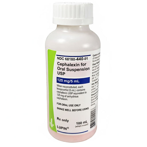 Cephalexin Oral Suspension Liquid Solution 125 mg Lupin Pharma