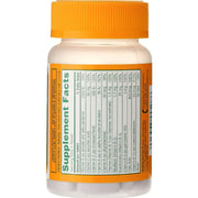 Back view of Rugby Cerovite Senior supplement bottle showing supplement facts, ingredients, and nutritional information on orange label