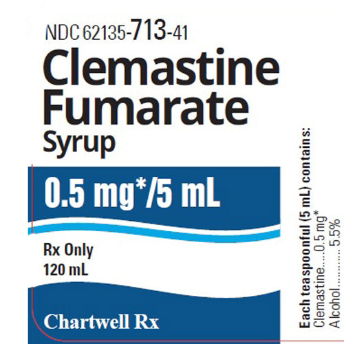 Chartwell RX Clemastine Fumarate Syrup Antihistamine Oral Solution