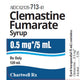 Clemastine Fumarate Syrup Antihistamine Oral Solution 0.5mg/5 mL, 120 mL (RX)