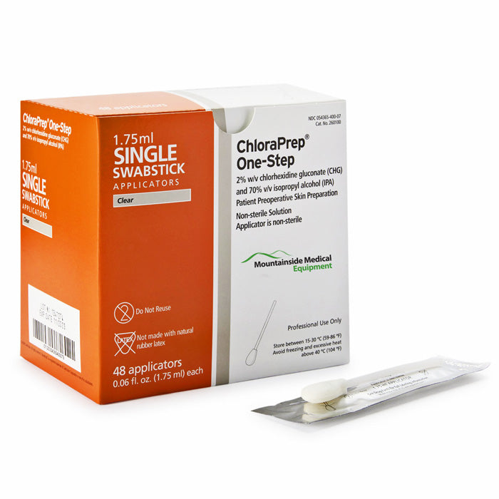 ChloraPrep OneStep Single Swabstick Applicators — Mountainside Medical