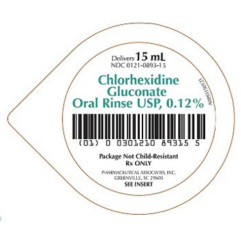 Chlorhexidine Gluconate Oral Rinse 0.12% by Pharmaceutical Associates 15 mL x 40/Case