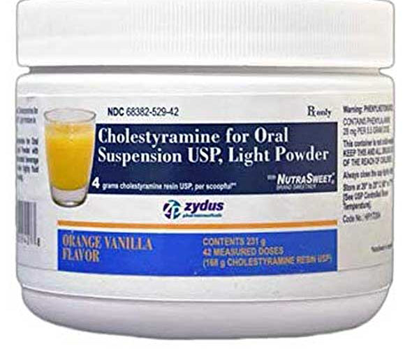 Cholestyramine Oral Suspension USP Light Powder, Orange Vanilla Flavor ...