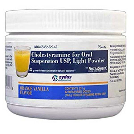 Cholestyramine Oral Suspension USP Light Powder, Orange Vanilla Flavor (RX)
