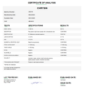 Chrysin For Compounding (API) 25 g 100 g 1 Kg