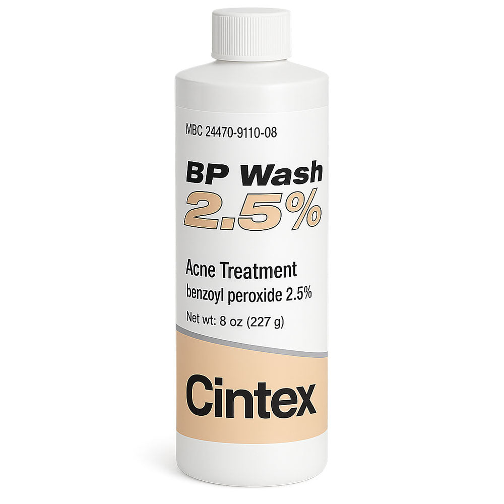 Cintex Benzoyl Peroxide 2.5% Acne Face Wash 8 oz