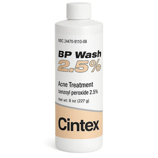 Cintex Benzoyl Peroxide 2.5% Acne Face Wash 8 oz
