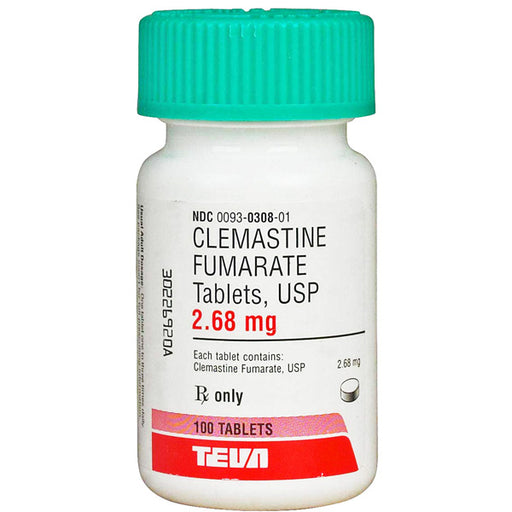 Clemastine Fumarate Antihistamine Tablets 2.68 mg