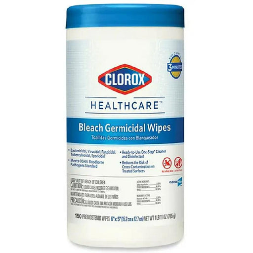 Buy The Clorox Company Clorox Bleach Germicidal Wipes, 6"x 5" Hospital-grade Disinfectant (150 Count)  online at Mountainside Medical Equipment