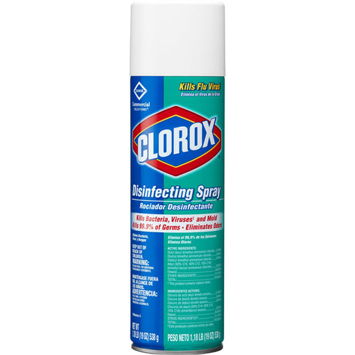 Clorox Disinfecting Spray 19 oz, Fresh Scent. Kills bacteria, viruses, and mold for superior hygiene.