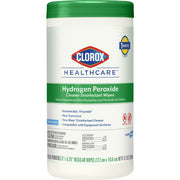 Clorox Hydrogen Peroxide Premoistened Disinfectant Wipes 155 Count for effective hygiene and protection.