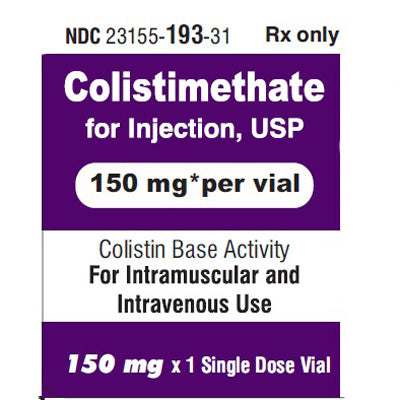 Colistimethate Sodium Injection 150 mg Per Vial — Mountainside Medical ...