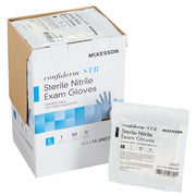 Confiderm STR Sterile Nitrile Exam Gloves Large Size: Latex-free, strong barrier, optimal for healthcare and infection control.