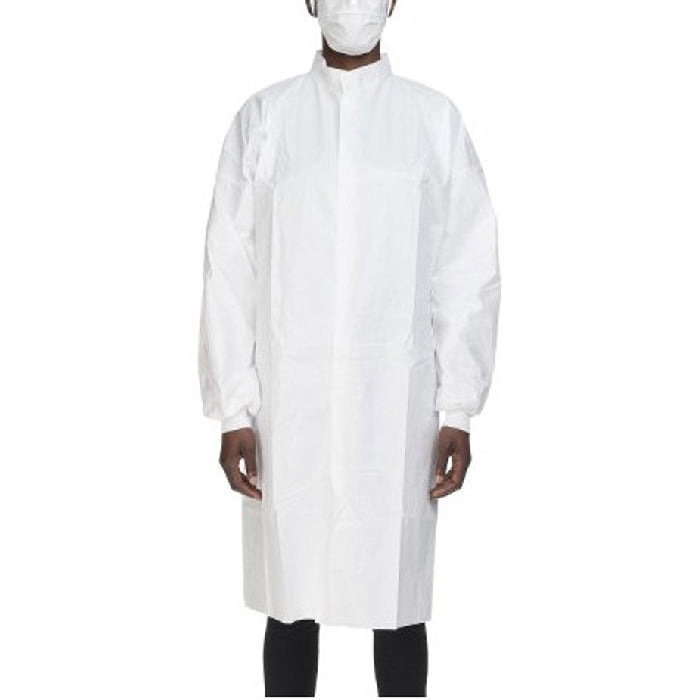 Contec Contec CritiGear Cleanroom Lab Coats, White, Knit Cuff with Thumb Loop, Made with Microporous Fabric | Buy at Mountainside Medical Equipment 1-888-687-4334