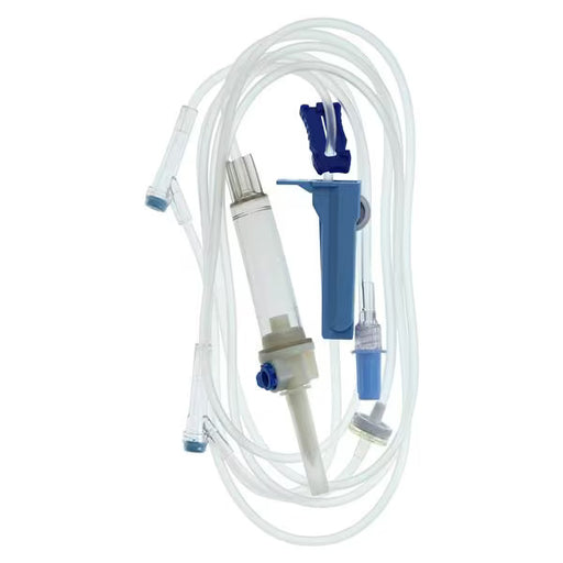 Baxter ACT5543 Continu-Flo Primary IV Administration Set 10 Drops/mL, 2 Injection Ports, Duo-Vent Spike, Male Luer Lock Adapter