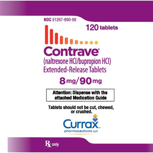 Contrave Naltrexone Hydrochloride USP 8 mg/90mg Extended Release Tablets
