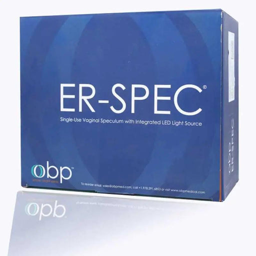 ER-SPEC Pederson Vaginal Speculum Bright Built-In Light with Batteries Pre-Installed, Office Grade Small - 18/Box Medium -18/Box Large - 16/Box